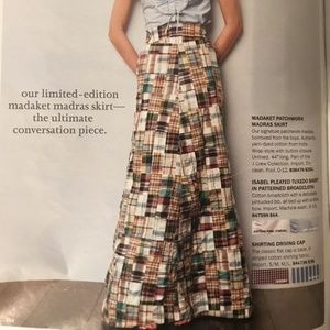 ISO J Crew Madras Maxi Skirt
